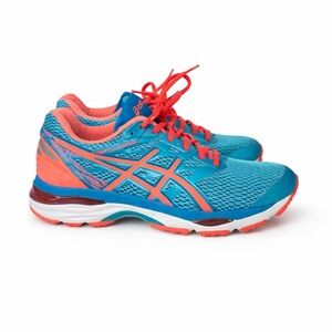 ASICS gel Blue and coral Running Shoes 6.5 sneakers